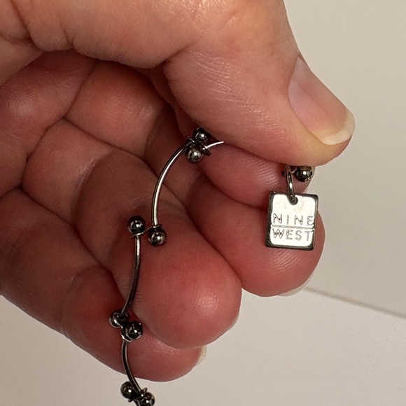 Dainty Dark Silver Tone Choker Necklace and Earring Set - Picture 2 of 5